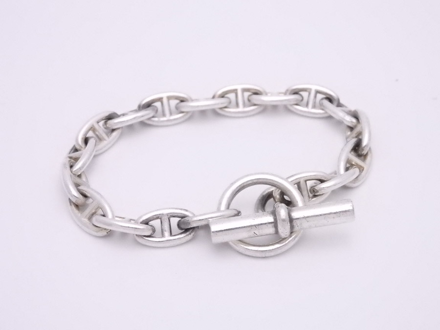 Brandvalue Hermes ブレスレットシェーヌダンクル 18 Link Hermes ブレスレットシェーヌダンクル 18 Link Silver Sv925 Chain Bracelet Bangle Lady S Men E34412