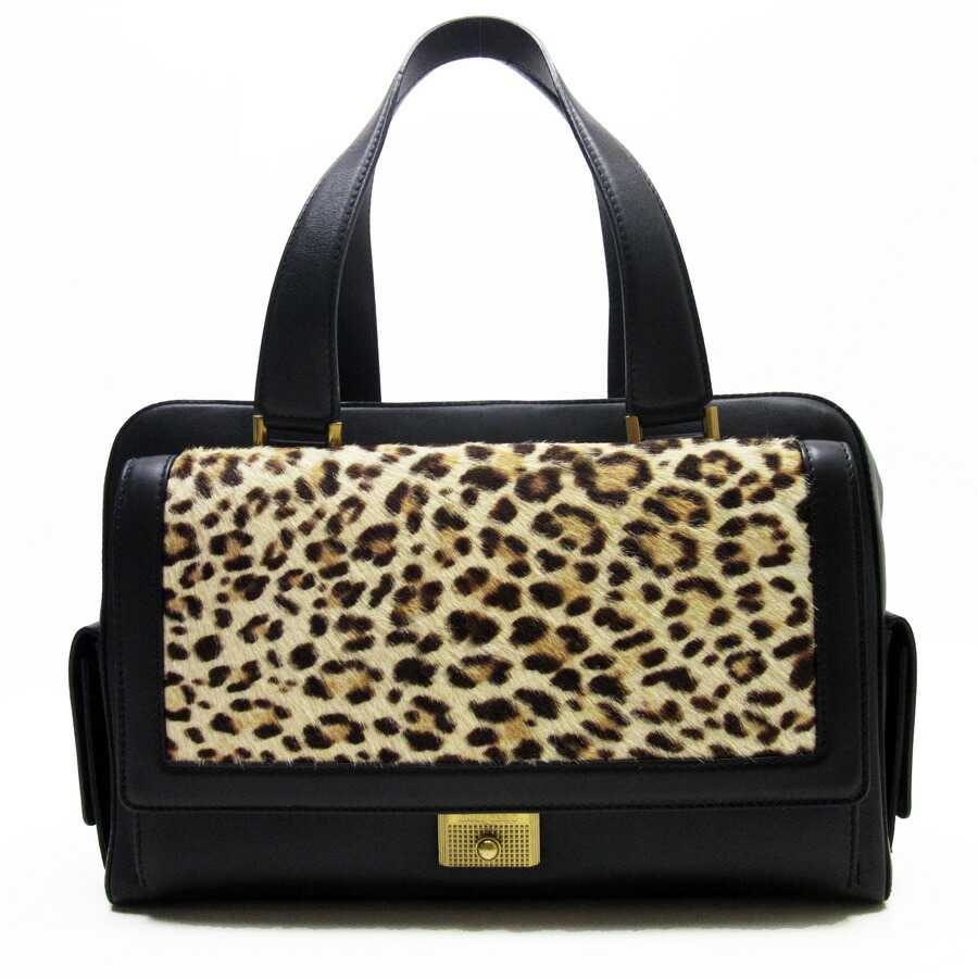 Brandvalue ジミーチュウ Jimmy Choo Handbag Beige X Black Harako Basic Pority Used ジミーチュウ Jimmy Choo Handbag Lady S Beige X Black Harako Leather