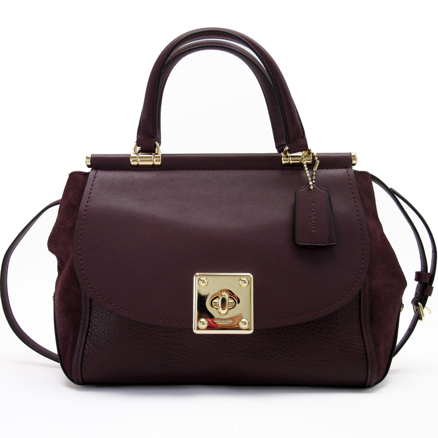 BrandValue: Coach COACH handbag shoulder bag 2Way bag dark purple