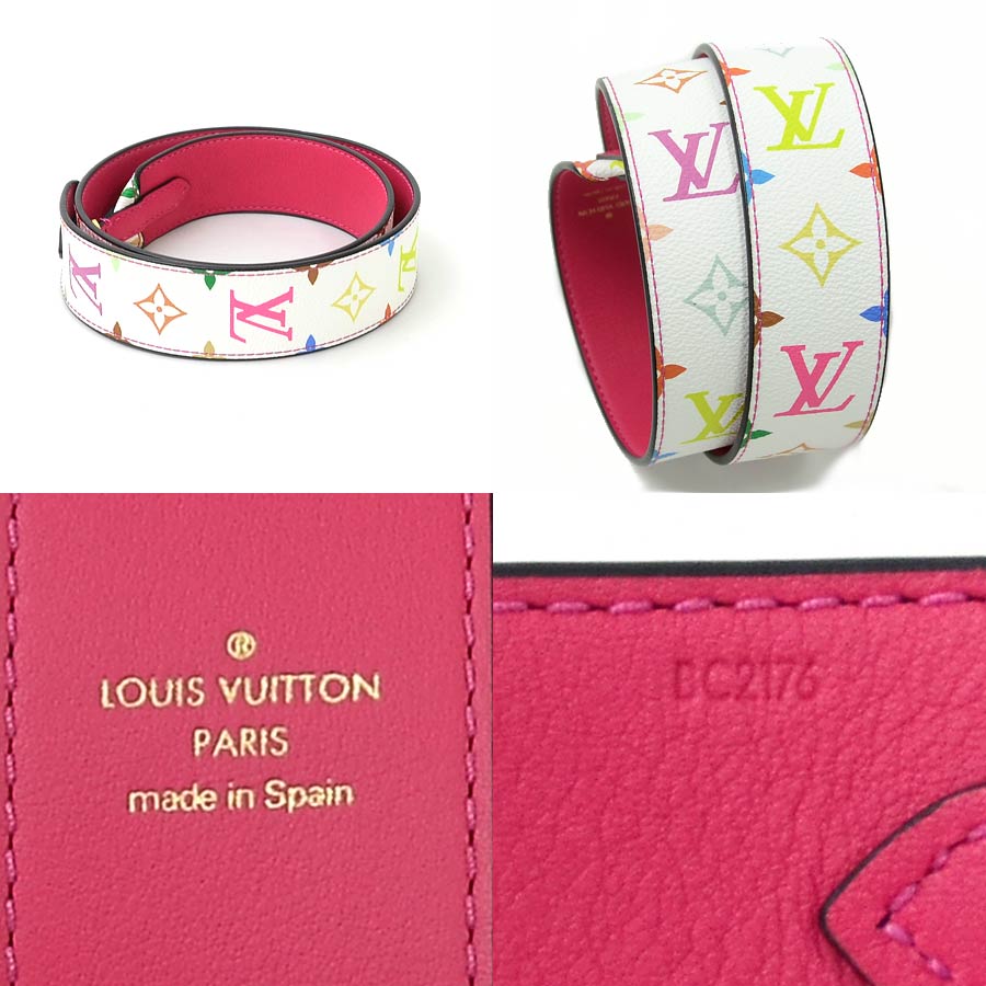 BrandValue: Louis Vuitton shoulder strap multicolored monogram pink x multicolored x gold metal ...
