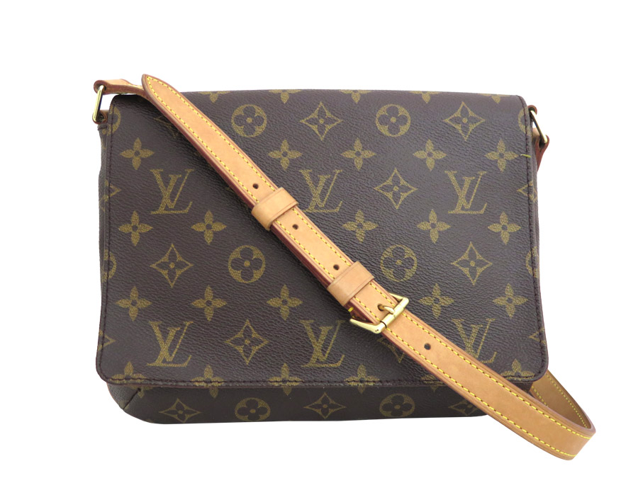 BrandValue: Louis Vuitton LOUIS VUITTON bag monogram musette tango brown x gold metal fittings ...