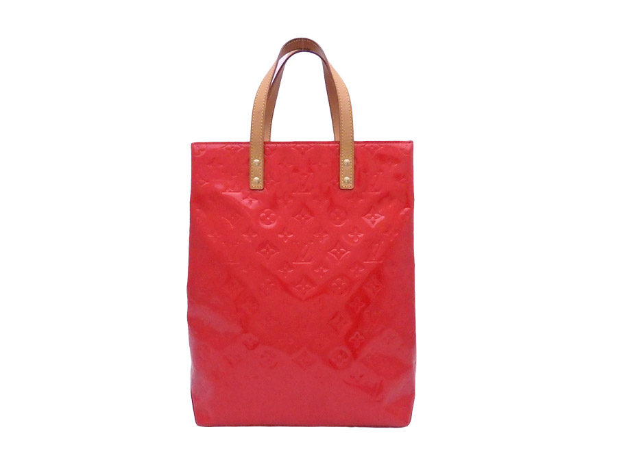 Brandvalue Louis Vuitton バッグモノグラムヴェルニ Basic Pority Used Louis Vuitton モノグラムヴェルニリード Mm Bag Tote Handbag Lady S Red X Gold Metal Ings Patent Leather