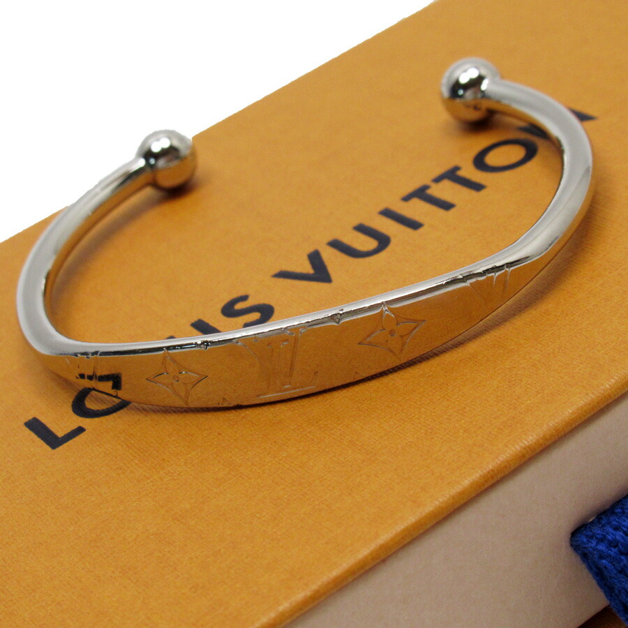 楽天市場 ルイヴィトン Louis Vuitton ブレスレット バングル モノグラム ジョンク モノグラム シルバー 金属素材 レディース メンズ M649 中古 定番人気 c ブランドバリュー