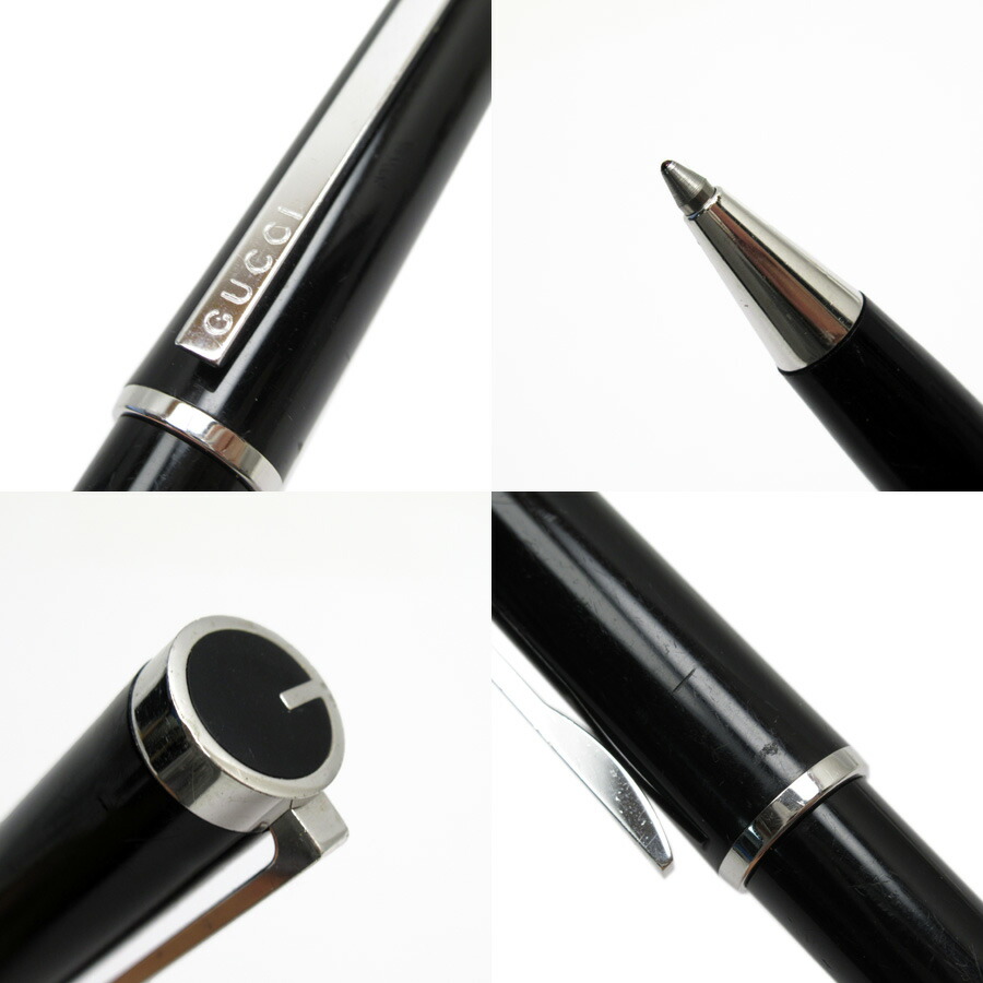楽天市場 グッチ Gucci ボールペン ブラックxシルバー プラスティックx金属素材 中古 定番人気 Ha ブランドバリュー