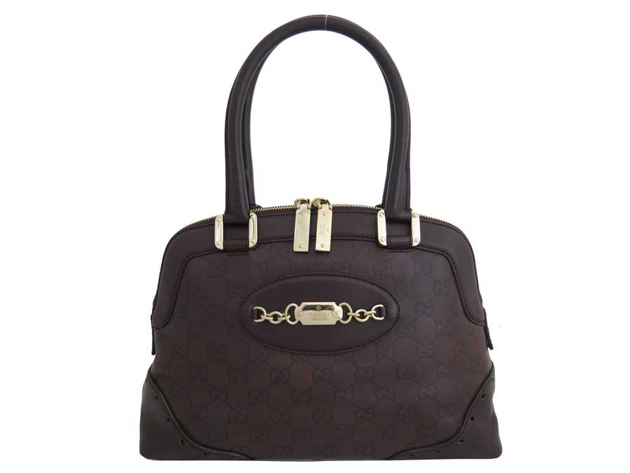Gucci Bag Gg Dark Brown X Gold Metal Ings Leather Handbag Lady S 145785 E40992 Gucci Bag Gg Dark Brown X Gold Metal Ings Leather Handbag Lady S 145785 E40992