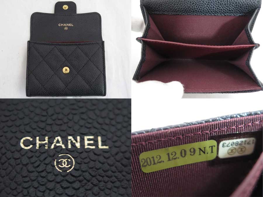 楽天市場 シャネル Chanel カードケース マトラッセ ブラックｘゴールド金具 キャビアスキンレザー コインケース 名刺入れ レディース 中古 おすすめ E ブランドバリュー