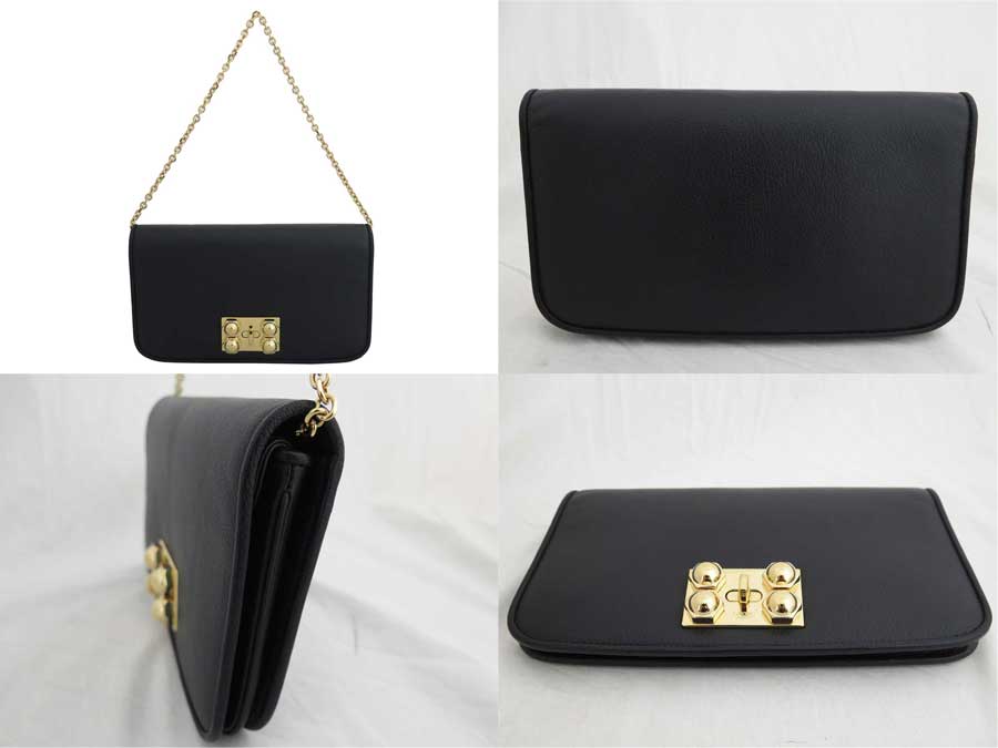 楽天市場 ロエベ Loewe ショルダーバッグ ブラック レザーｘゴールド金具 クラッチバッグ チェーンショルダーバッグ レディース 送料無料 中古 おすすめ E ブランドバリュー