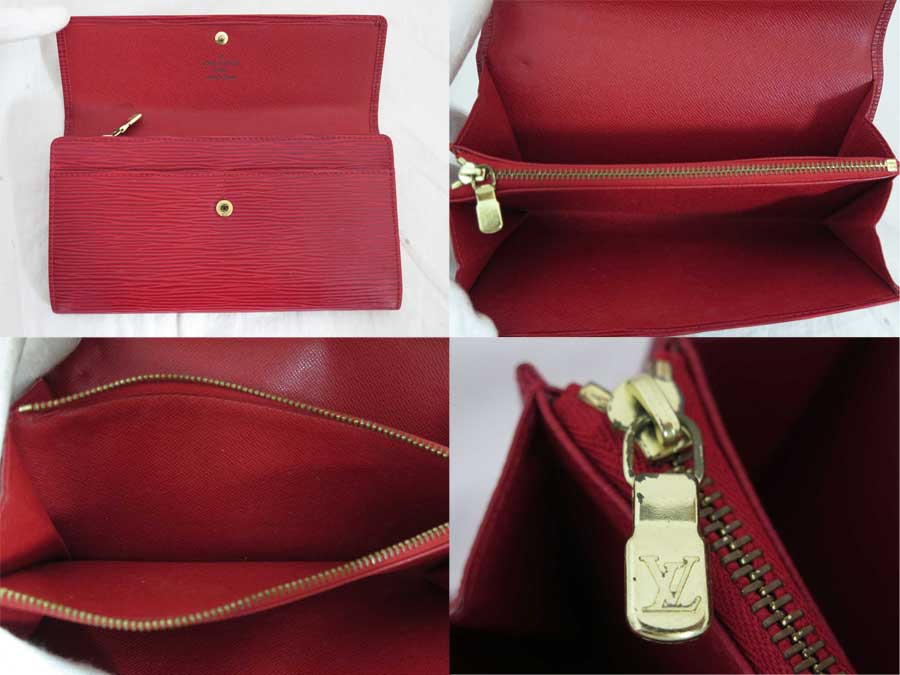 爆売り ルイヴィトン エピ 長財布 折財布 赤 メンズ レッド レディース 財布