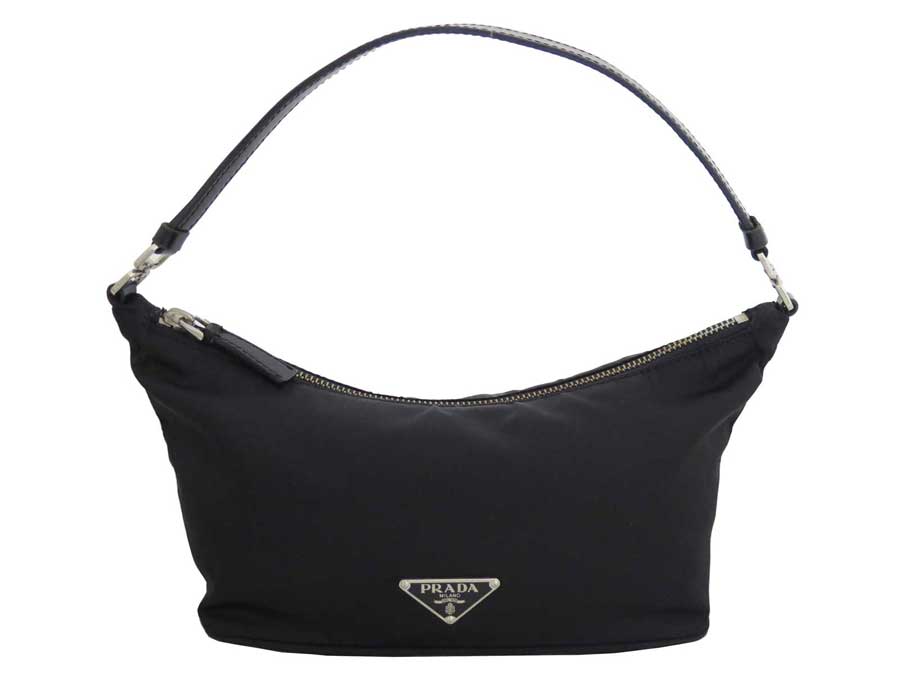プラダ Prada バッグ ロゴ ブラックｘシルバー金具 バッグ ナイロンｘレザー ショルダーバッグ バッグ アクセサリーポーチ レディース 中古 おすすめ Ee ブランドバリュープラダ ロゴ バッグ ショルダーバッグ アクセサリーポーチ ナイロンｘレザー