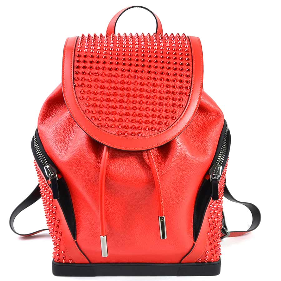 楽天市場 未使用 クリスチャンルブタン リュックサック バックパック スパイク スタッズ Explorafunk Loubi Loubi Metal レザーxスタッズ Christian Louboutin メンズ プレミアム特集 中古 b ブランドバリュー