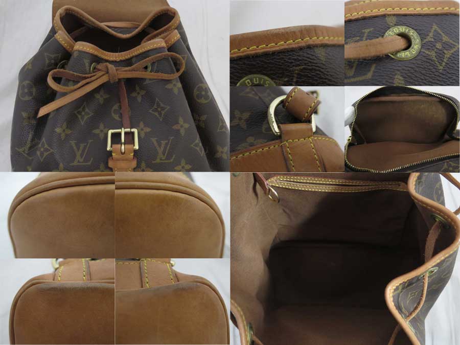 ルイヴィトン Louis Vuitton リュック モノグラム モンスリmm ブラウン ゴールド金具 モノグラムキャンバス バックパック バッグ レディース メンズ M 中古 おすすめ E499a Tquran Sa