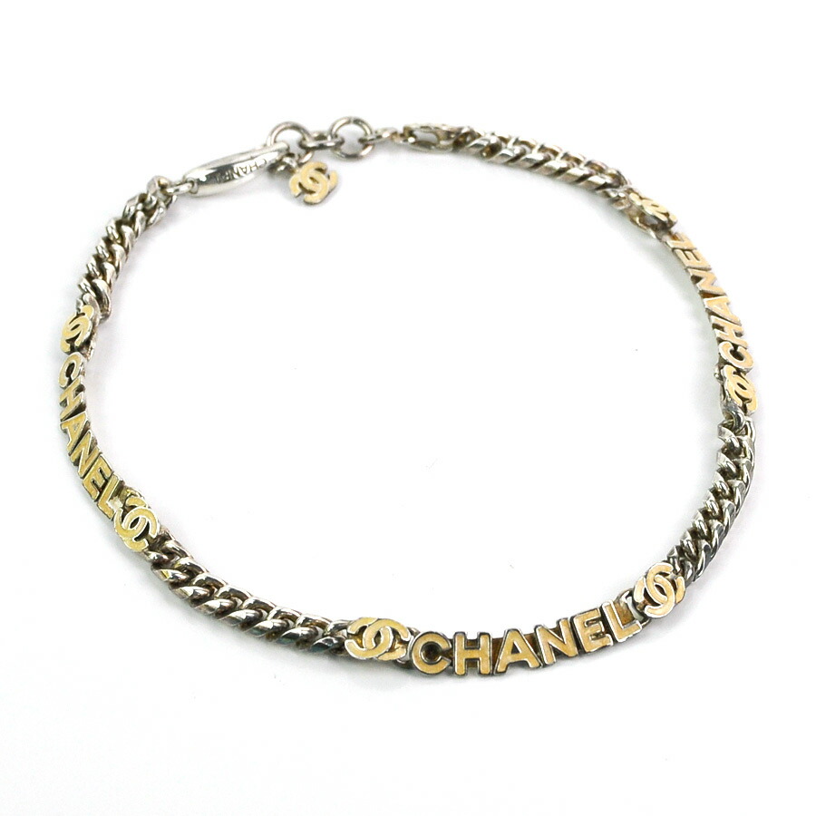 訳ありセール格安 シャネル ネックレス チョーカー シルバーxベージュ 金属素材 Chanel レディース 中古 定番人気 Y14268 Nso Mn
