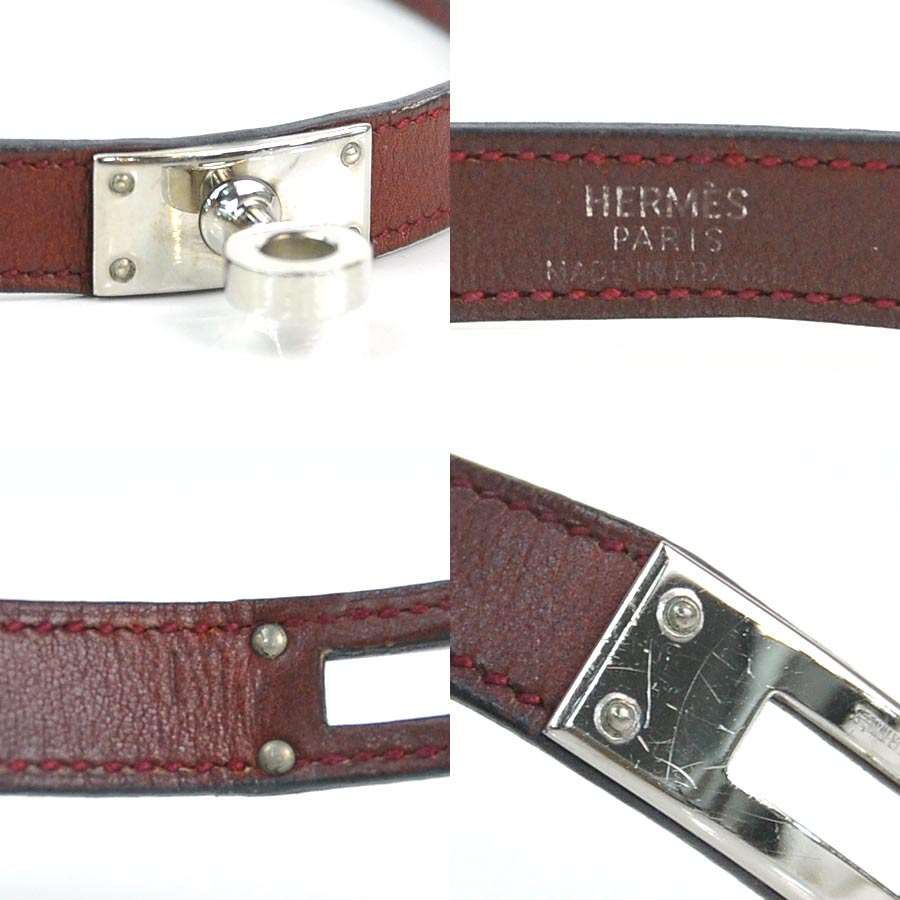 楽天市場 エルメス ブレスレット ケリー ボルドーxシルバーカラー レザーｘ金属素材 Hermes レディース 中古 定番人気 S0232 ブランドバリュー