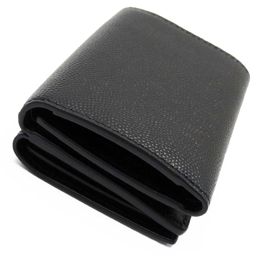楽天市場 美品 サンローラン 三つ折り財布 ブラック レザー Saint Laurent レディース メンズ 送料無料 中古 Y149e ブランドバリュー