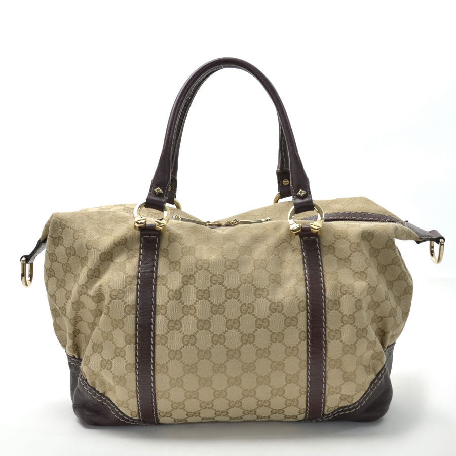 BrandValue: Gucci GUCCI bag GG pattern beige x dark brown GG canvas x