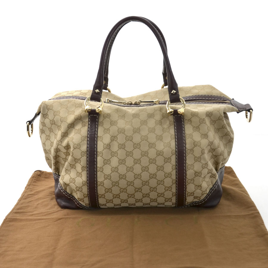 BrandValue: Gucci GUCCI bag GG pattern beige x dark brown GG canvas x