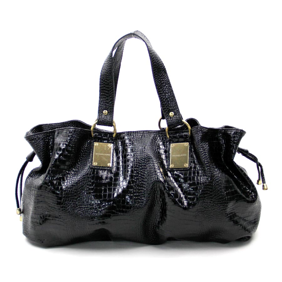 Brandvalue Michael Kors Bag Black Patent Leather Brandvalue Michael Kors Bag Black Patent Leather Shoulder Lady S V38376 Rakuten Global Market