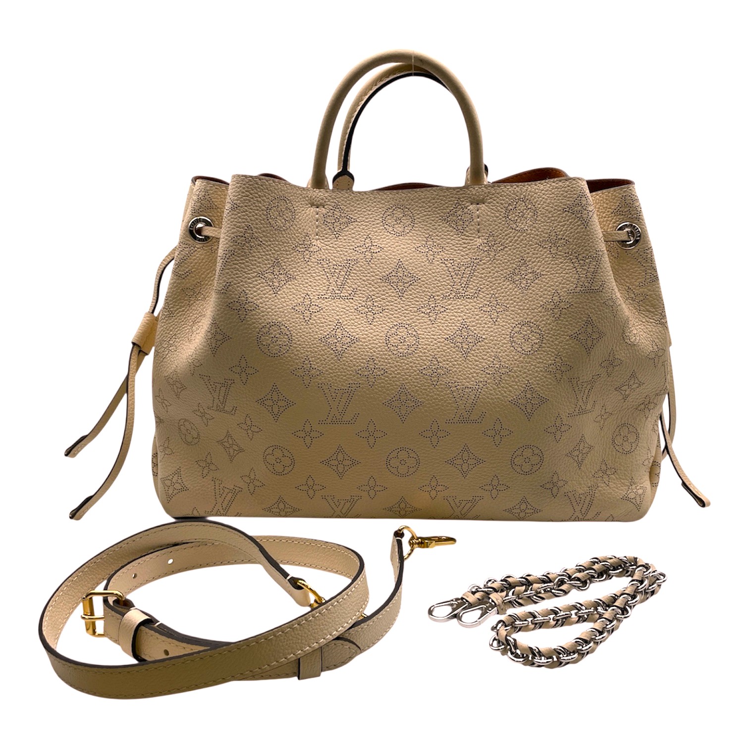 ☆大売り出し☆230,000円→220,000円【中古】 LOUIS VUITTON ルイヴィトン モノグラム マヒナ ベラ トート M59201 不満足 御徒面子 同盟罷業一回り属する レディース マヒナレザー
