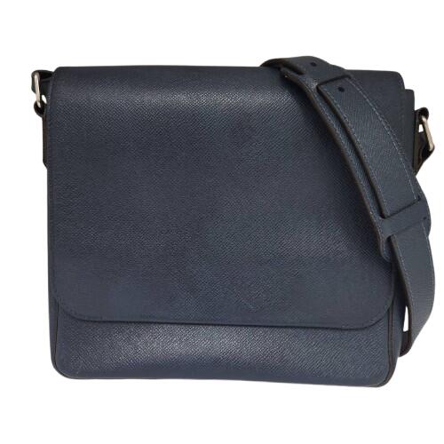 【中古】LOUIS VUITTON 人情本PM ショルダーバッグ 五分五分ガ なめし革 米国海軍 青碧系 M32725