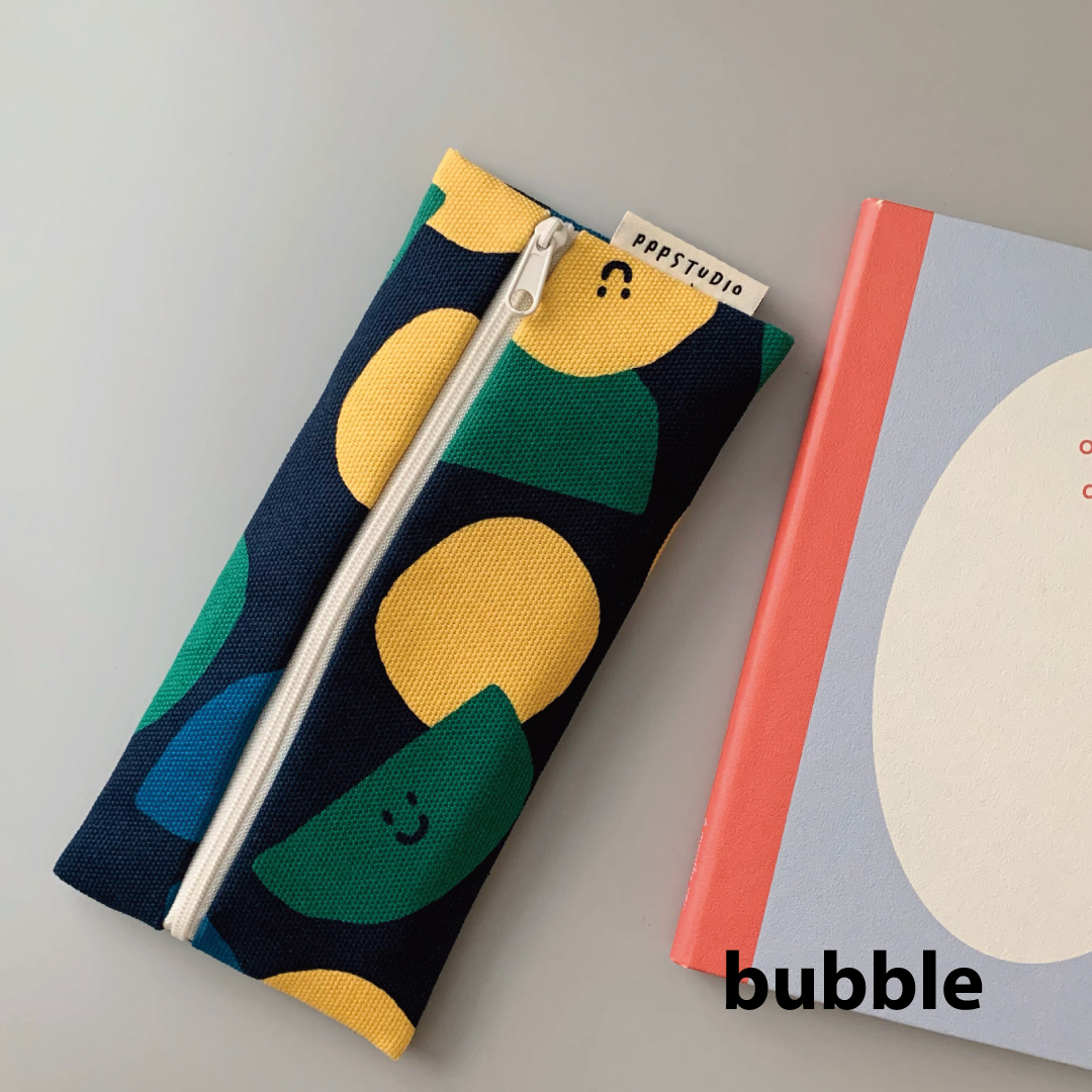 New Pppstudio Pencil Case ペンケース 筆箱 韓国 韓国ブランド 裏地あり ポーチ かわいい 丈夫 しっかり ギフト 日本 ファブリック コットン 布 人気提案 レディース プレゼント 販売 おしゃれ