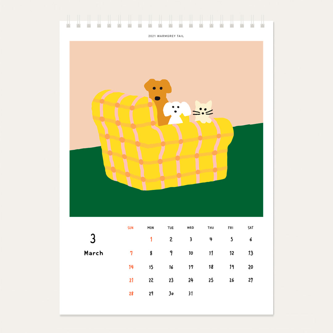 楽天市場 Sale Warmgreytail 21 Desk Calendar 卓上カレンダー カレンダー 韓国 ブランド アート シンプル イラスト メモ欄 オフィス 雑貨 かわいい おしゃれ 日本 販売 送料無料 Astore