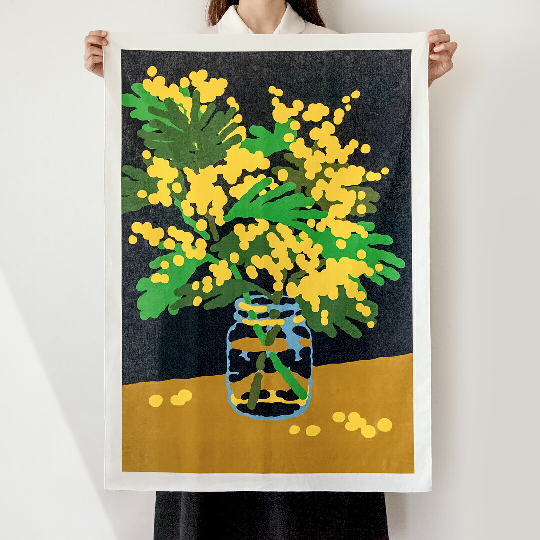 楽天市場 Warmgreytail Mimosa Fabric Poster ファブリック ポスター タペストリー 韓国 ブランド 雑貨 インテリア 壁掛け かわいい おしゃれ 北欧 ミモザ 花 イラスト 日本 販売 ギフト プレゼント 送料無料 Astore