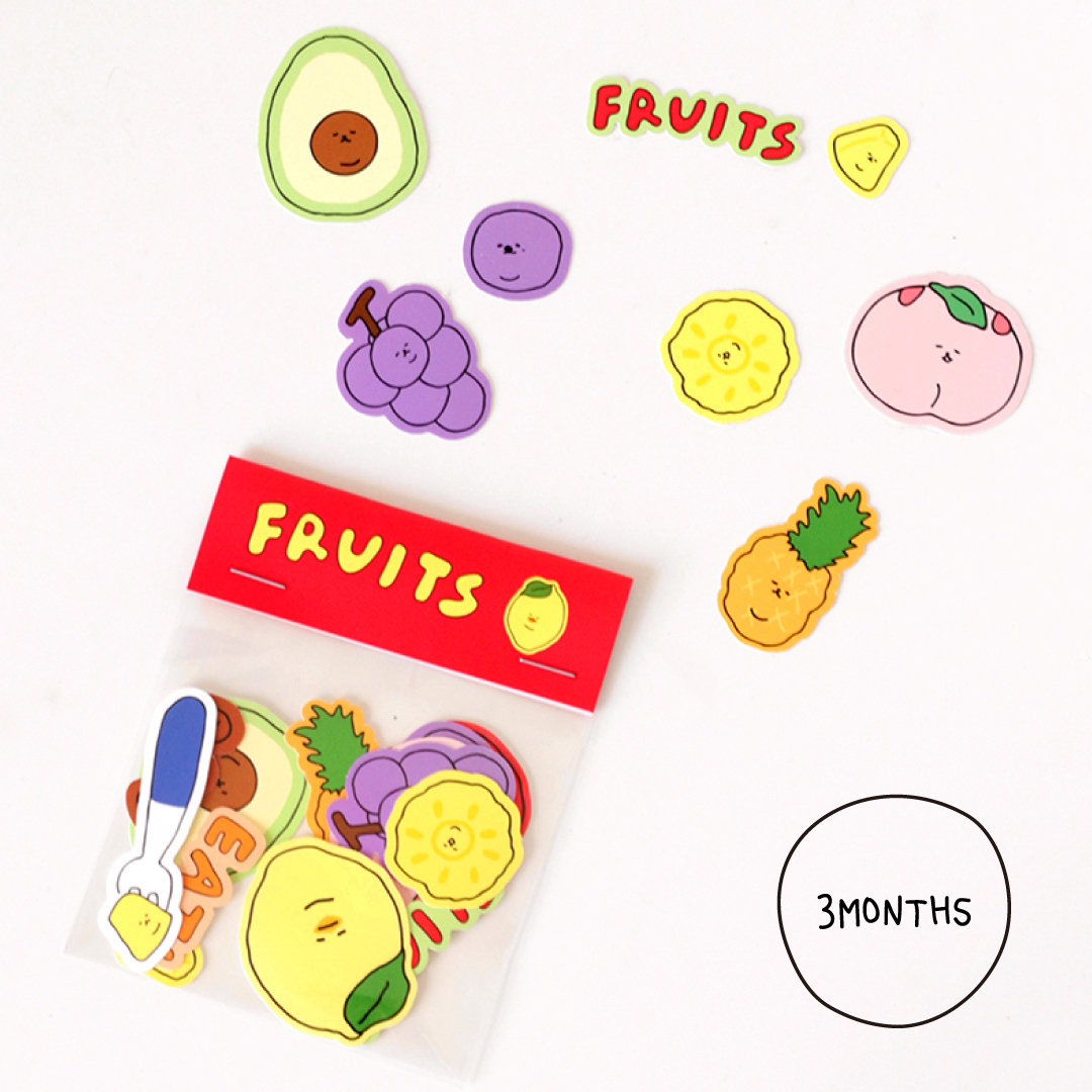 楽天市場 New 合計1 100円以上で送料無料 3months Fruit Sticker Pack ステッカー キャラクター フルーツ 韓国ブランド 韓国雑貨 ステーショナリー シール かわいい おしゃれ 日本 販売 Astore
