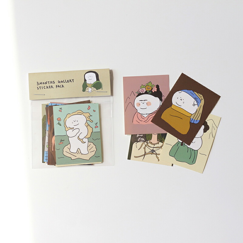 楽天市場 合計1 100円以上で送料無料 3months Gallery Sticker Pack ステッカー キャラクター ねこ 猫 ネコ レディース 韓国ブランド 韓国雑貨 ステーショナリー シール かわいい おしゃれ 日本 販売 Astore
