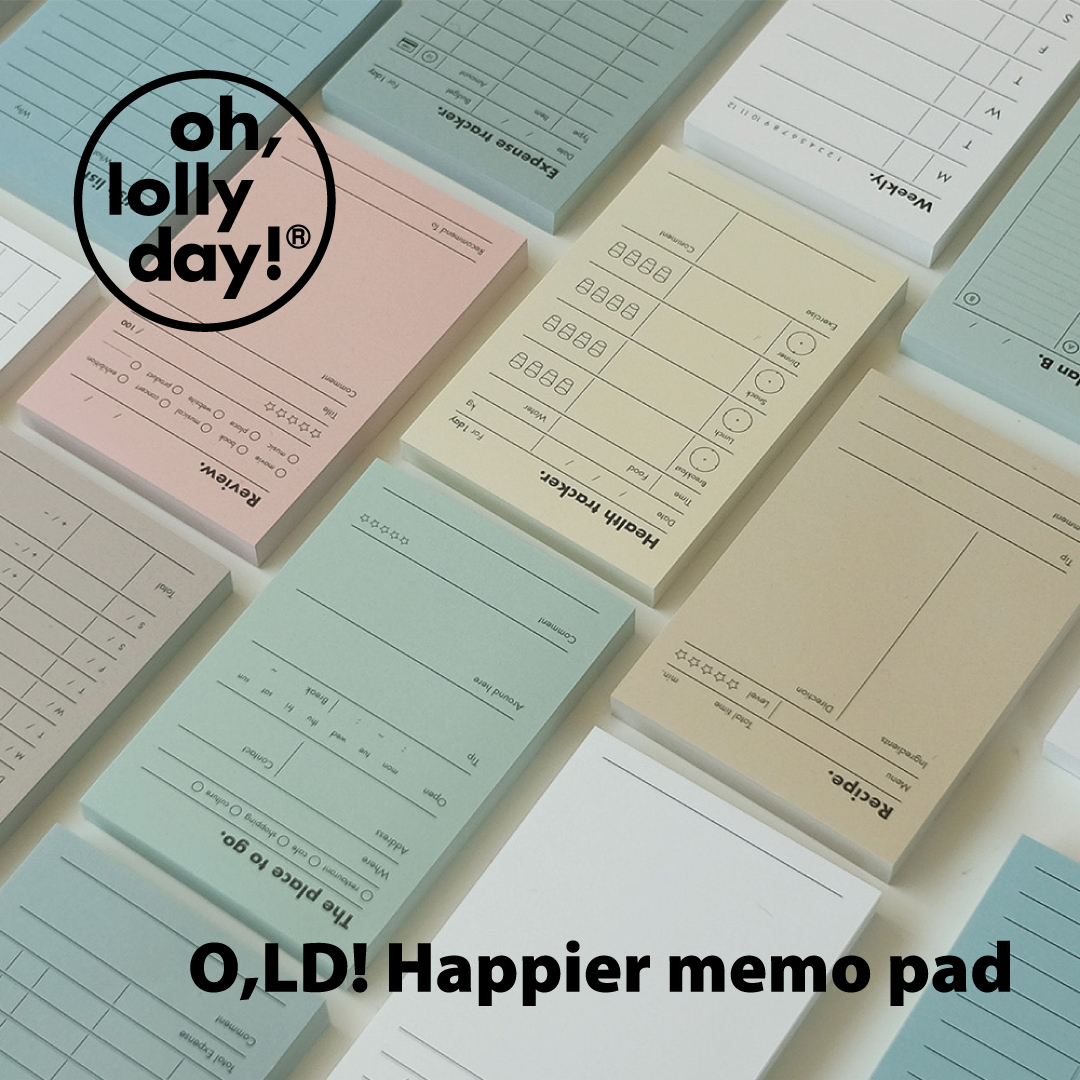 楽天市場 New 合計1 100円以上で送料無料 O Ld Happier Memo Pad メモ帳 Oh Lolly Day 韓国 ブランド 文房具 海外 メモ 習慣 雑貨 オーロリーデイ かわいい おしゃれ Old 日本 販売 ギフト プレゼント 送料無料 Astore