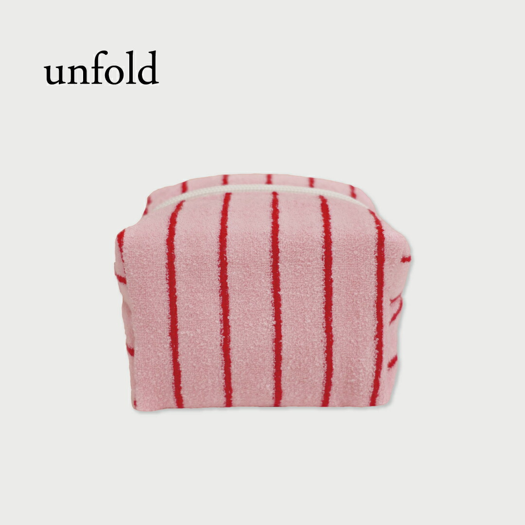 楽天市場】【NEW】unfold Stripe terry pouch White-black アン
