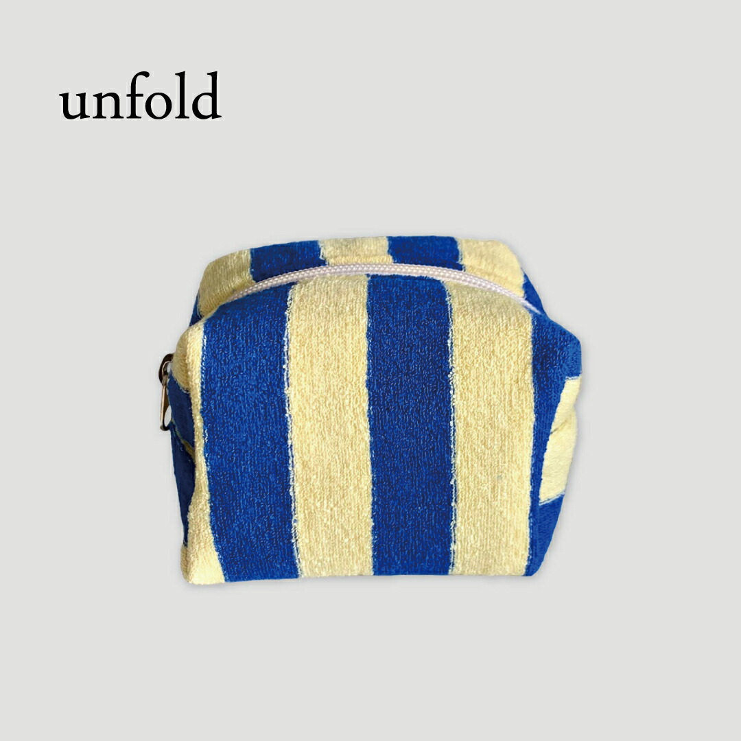 楽天市場】【NEW】unfold Stripe terry pouch Gray アン