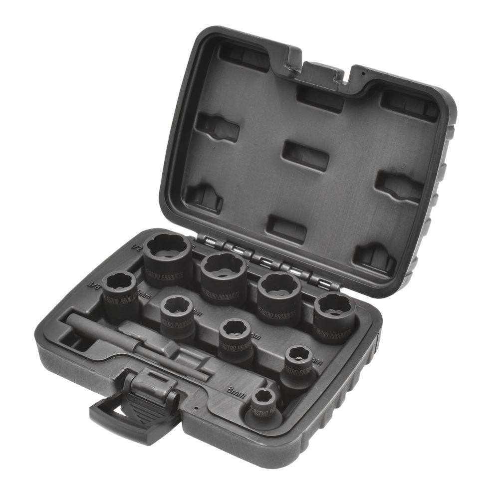 AP ツイストソケットセット (9個組) ｜ なめた ナメた ボルト ナット 外す 工具 整備 ツイスト 外せない DIY 自動車 工事 緩める｜アストロ工具店