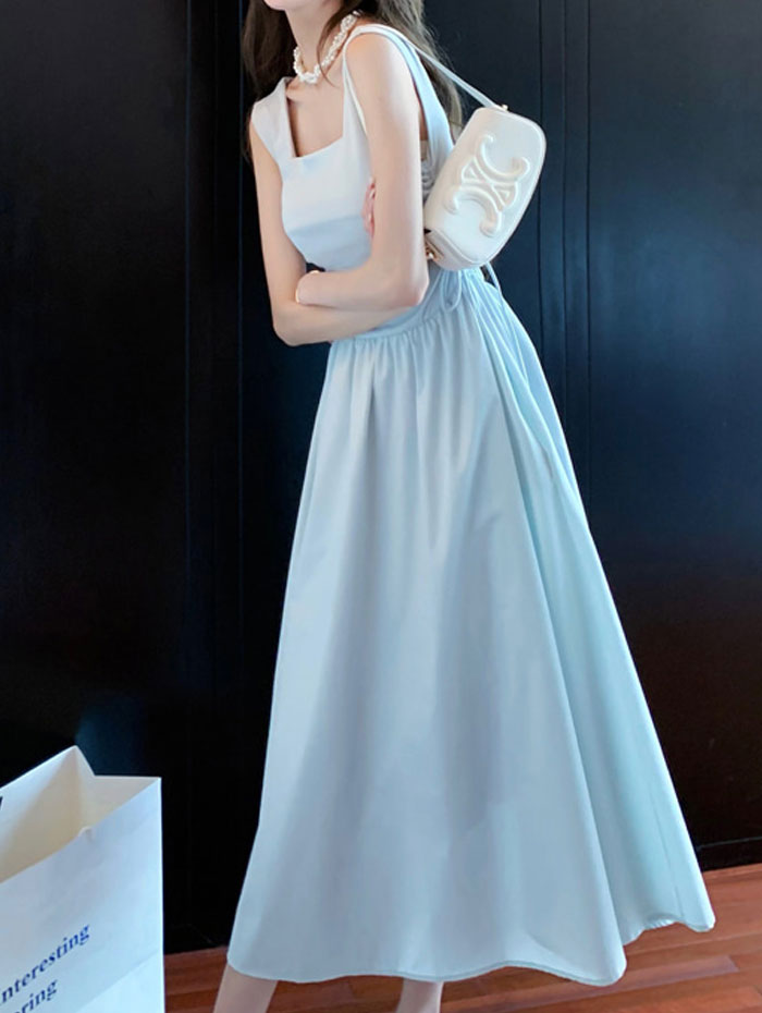 メール便送料無料】ノースリーブロングワンピース レディース