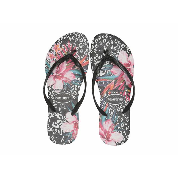 正規激安 ハワイアナス レディース サンダル シューズ Slim Animal Floral Black 国産 Www Eduka Rs