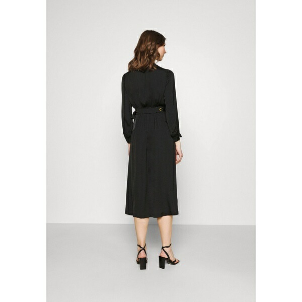 スコッチアンドソーダ レディース ワンピース トップス Midi Length Dress With Fitted Waist And Tie Details Day Dress Black Deerfieldtwpportage Com