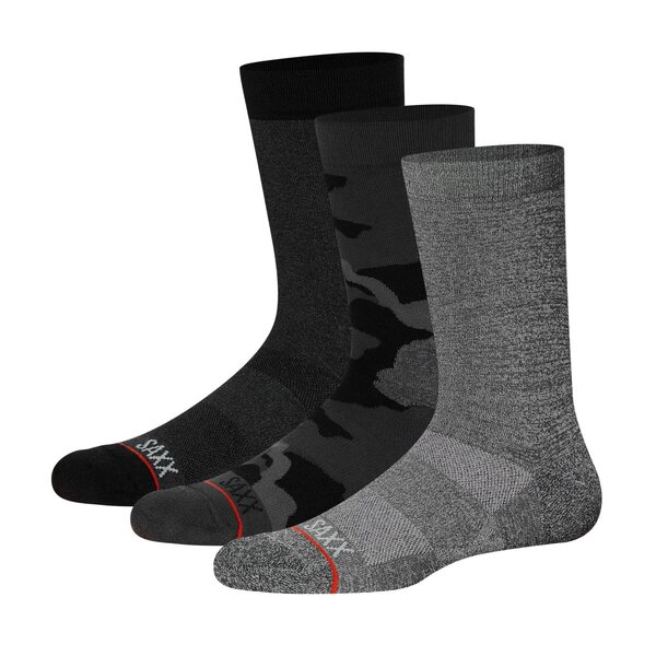 サックスアンダーウェアー メンズ 靴下 アンダーウェア Whole Package Crew Socks 3-Pack Black Graphite  Super Camo 【残りわずか】