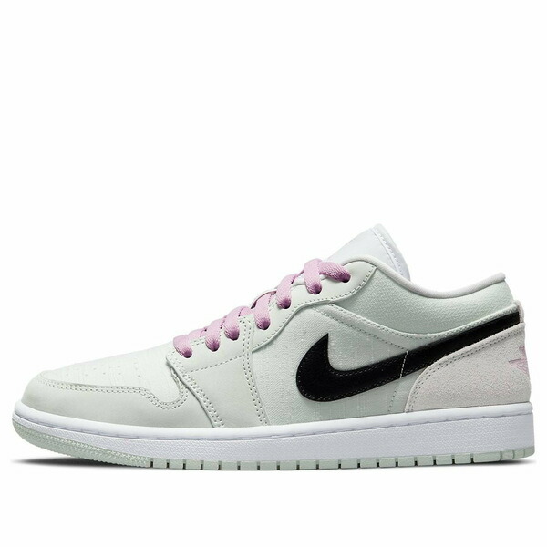 Air Jordan ジョーダン レディース スニーカー Barely Green/Black/Light Arctic Pink/White 【(WMNS) Air Jordan 1 Low SE 'Barely Green' CZ0776-300】 サイズ US_7(24.0cm)|asty