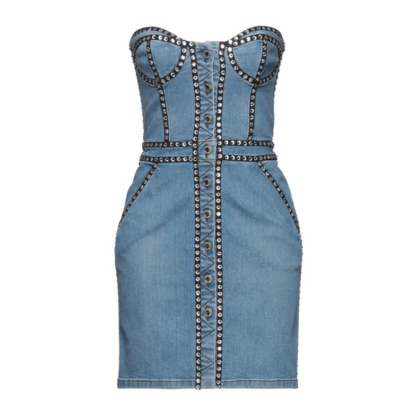 【送料無料】 モスキーノ レディース ワンピース トップス Mini dresses Blue｜asty