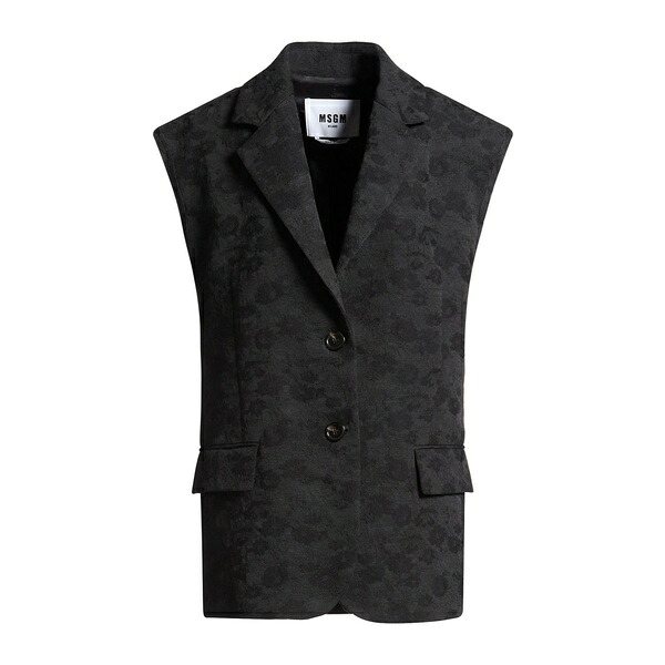 【送料無料】 エムエスジイエム レディース ジャケット＆ブルゾン アウター Blazers Black