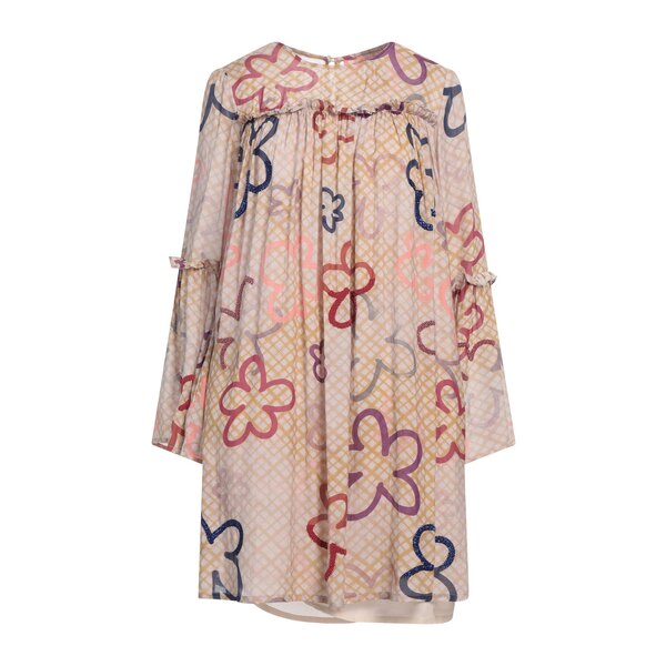 【送料無料】 アレッシアサンティ レディース ワンピース トップス Mini dresses Beige