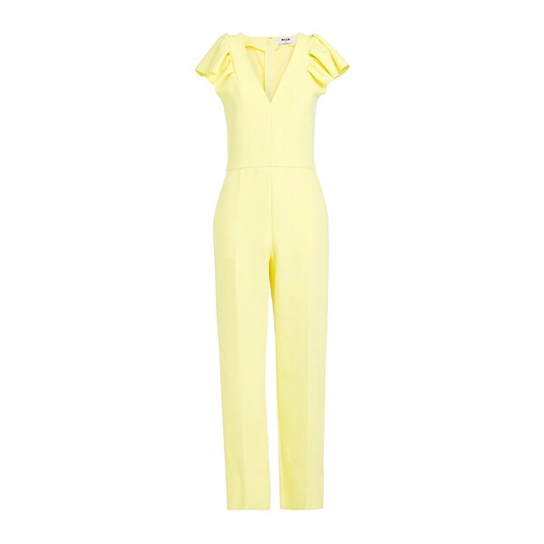【送料無料】 エムエスジイエム レディース ワンピース トップス Jumpsuits Yellow