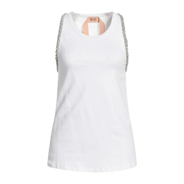 【送料無料】 ヌメロ ヴェントゥーノ レディース Tシャツ トップス Tank tops White