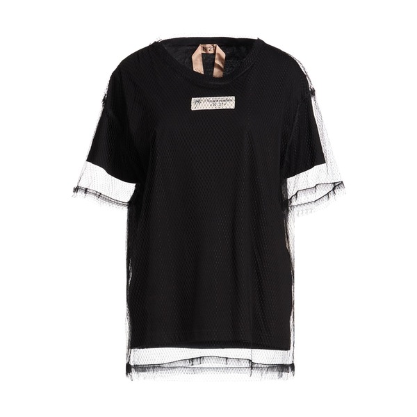 【送料無料】 ヌメロ ヴェントゥーノ レディース Tシャツ トップス T-shirts Black｜asty