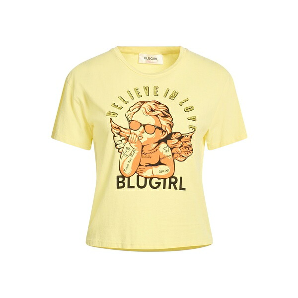 【送料無料】 ブルマリン レディース Tシャツ トップス T-shirts Yellow