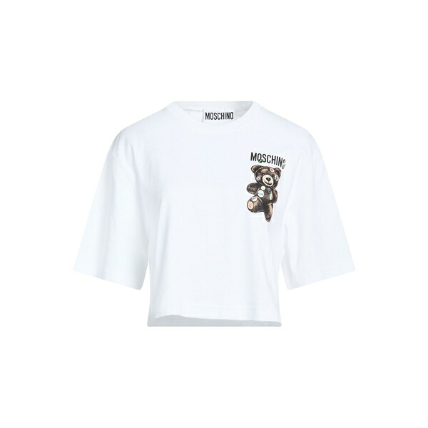 【送料無料】 モスキーノ レディース Tシャツ トップス T-shirts White