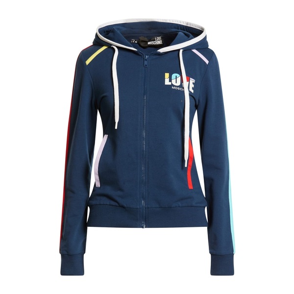 【送料無料】 モスキーノ レディース パーカー・スウェットシャツ アウター Sweatshirts Blue