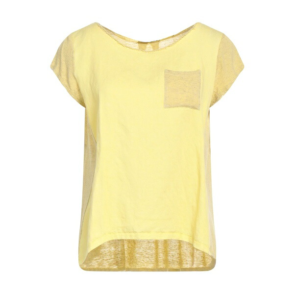 【送料無料】 ヴィア マシーニ レディース Tシャツ トップス T-shirts Yellow
