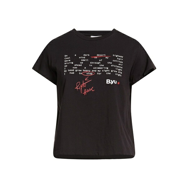 【貨物輸送無料】 ビーユー レディース プルオーバー トップス T-shirts Black