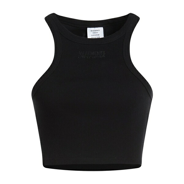 【送料無料】 ヴェトモン レディース Tシャツ トップス Tank tops Black 38,220円