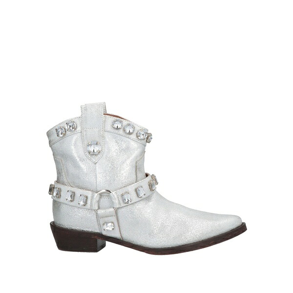 【貨物輸送無料】 コーラル青色 レディース ブーツ シューズ Ankle boots Silver